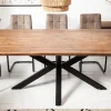 Riess-Ambiente Mehr...|Massivholzesstische > Massivholz Esstisch GALAXIE 200cm braun Sheesham stone finish Industrial Design