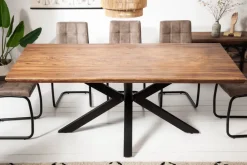 Riess-Ambiente Mehr...|Massivholzesstische > Massivholz Esstisch GALAXIE 200cm braun Sheesham stone finish Industrial Design