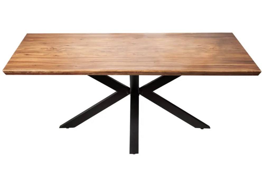 Riess-Ambiente Mehr...|Massivholzesstische > Massivholz Esstisch GALAXIE 200cm braun Sheesham stone finish Industrial Design