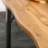 Riess-Ambiente Esstische|Mehr... > Massivholz Esstisch LIVING EDGE 180cm natur Wildeiche geölt Baumkante Kufengestell