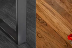 Riess-Ambiente Esstische|Mehr... > Massivholz Esstisch MAMMUT 180cm Wild-Akazie Baumkante Industrial Design 2,6cm Tischplatte