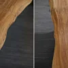 Riess-Ambiente Mehr...|Massivholzesstische > Massivholz Esstisch MAMMUT 200cm natur Akazie schwarz Baumkante 6cm Tischplatte