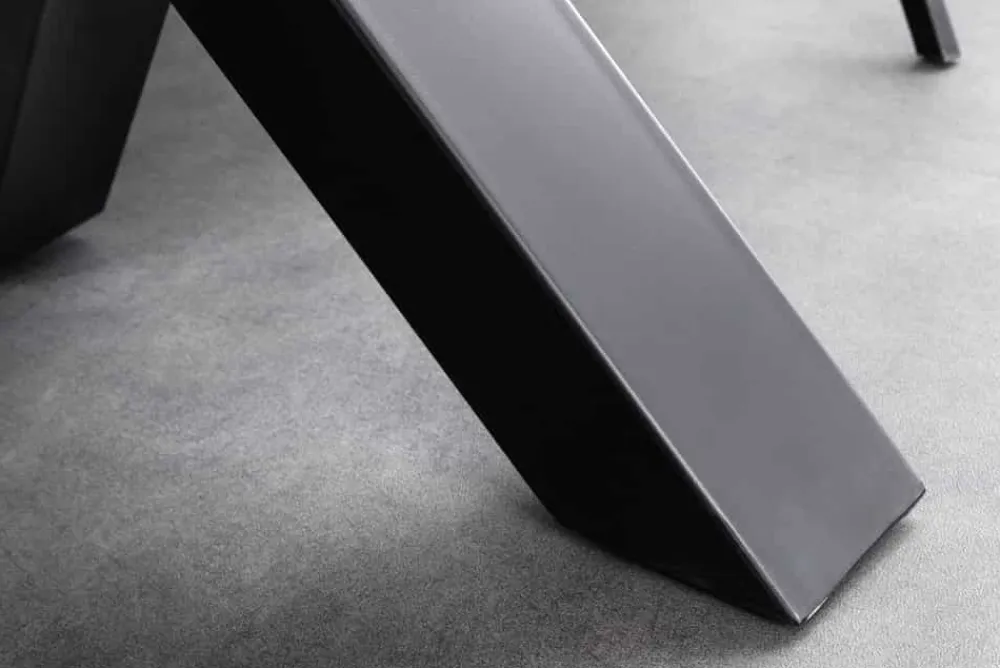Riess-Ambiente Mehr...|Massivholzesstische > Massivholz Esstisch MAMMUT 200cm Akazie X-Gestell schwarz Metall Baumkante 5cm Tischplatte