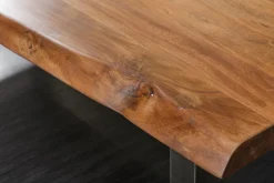 Riess-Ambiente Esstische|Mehr... > Massivholz Esstisch MAMMUT NATURE 200cm Akazie Baumkante 6cm Tischplatte Edelstahlbeine