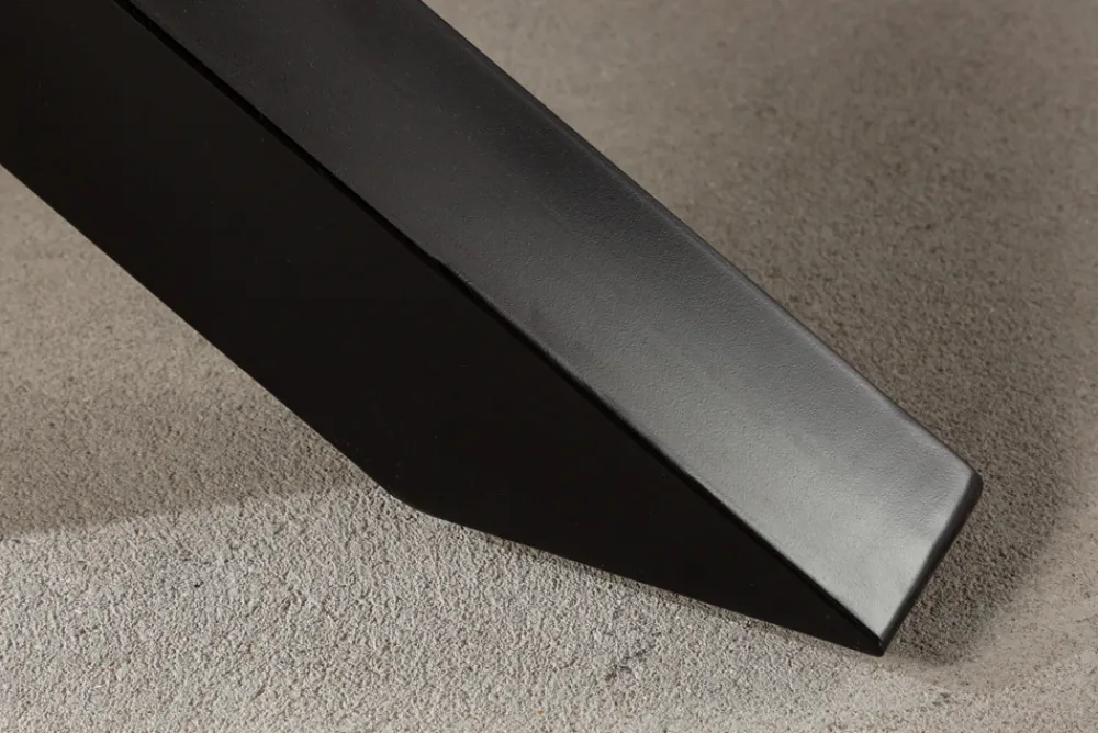 Riess-Ambiente Esstische|Mehr... > Massivholz Esstisch MAMMUT NATURE 220cm Akazie Metallgestell schwarz Baumkante 6cm Tischplatte