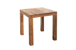 Riess-Ambiente Mehr...|Massivholzesstische > Massivholz Esstisch PURE 70cm braun Sheesham stone finish Bistrotisch quadratisch