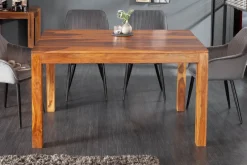 Riess-Ambiente Mehr...|Massivholzesstische > Massivholz Esstisch PURE 120cm braun Sheeshamholz stone finish einzigartige Maserung