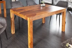 Riess-Ambiente Mehr...|Massivholzesstische > Massivholz Esstisch PURE 120cm braun Sheeshamholz stone finish einzigartige Maserung