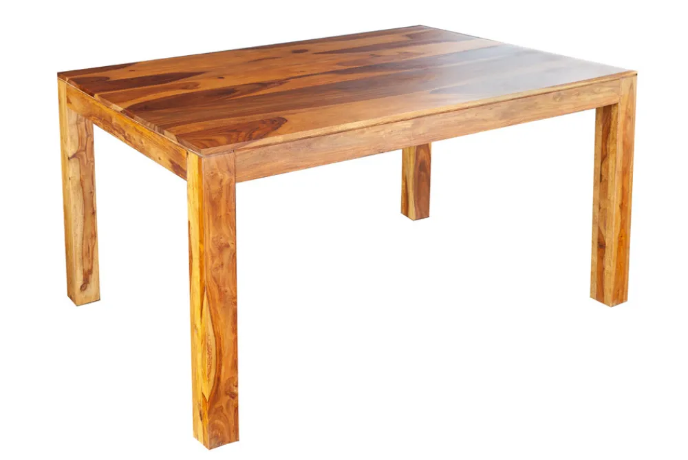 Riess-Ambiente Mehr...|Massivholzesstische > Massivholz Esstisch PURE 135cm braun Sheeshamholz stone finish einzigartige Maserung