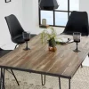 Riess-Ambiente Esstische|Industrial Loft > Massivholz Esstisch SCORPION 120cm braun Akazie schwarze Metallbeine Hairpin Legs Retro
