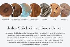 Riess-Ambiente Esstische|Industrial Loft > Massivholz Esstisch SCORPION 120cm braun Akazie schwarze Metallbeine Hairpin Legs Retro