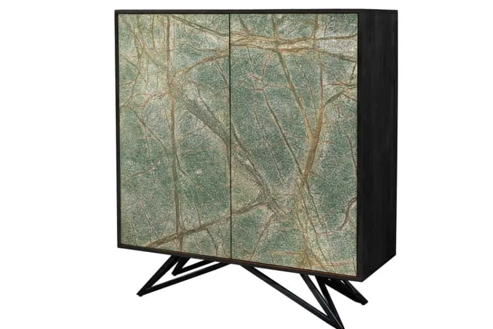 Riess-Ambiente Mehr...|Massivholzschränke > Massivholz Highboard MOUNTAIN SOUL 120cm echter Naturstein Akazie Schrank