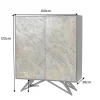 Riess-Ambiente Mehr...|Massivholzschränke > Massivholz Highboard MOUNTAIN SOUL 120cm grau grün marmoriert Steinfurnier Akazie