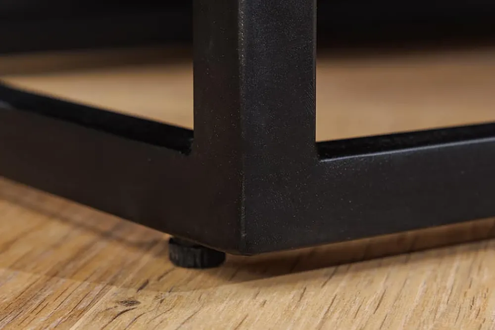 Riess-Ambiente Mehr...|Massivholzschränke > Massivholz Highboard VULCANO 120cm braun Mangoholz mit 3D Schnitzereien handmade Metallgestell schwarz