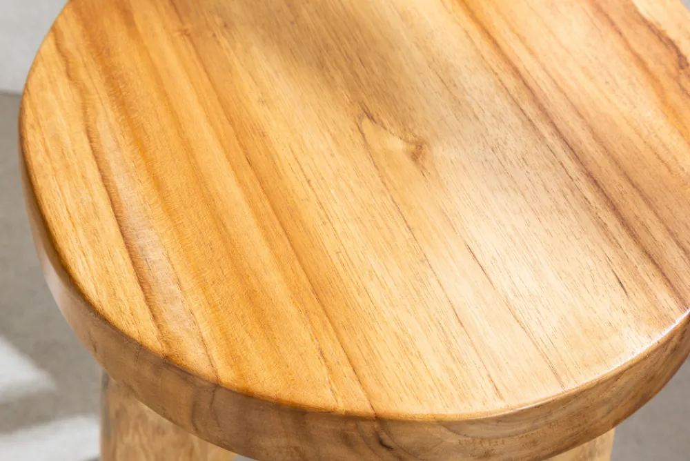 Riess-Ambiente Beistelltische|Sitzhocker > Massivholz Hocker BALI 45cm natur rund Teakholz Beistelltisch Sitzhocker Nachttisch