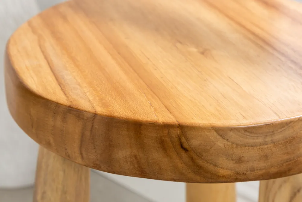 Riess-Ambiente Beistelltische|Sitzhocker > Massivholz Hocker BALI 45cm natur rund Teakholz Beistelltisch Sitzhocker Nachttisch