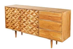 Riess-Ambiente Mehr...|Retro Möbel > Massivholz Sideboard ALPINE 145cm Akazie honey finish Kommode mit Schubladen Retro Design