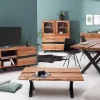 Riess-Ambiente Mehr...|Industrial Loft > Massivholz Sideboard AMAZONAS 150cm Akazie natur Metall schwarz Baumkante