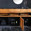 Riess-Ambiente Mehr...|Massivholzschränke > Massivholz Sideboard GRAND ACACIA 180cm braun Akazie mit LED-Beleuchtung Baumkante