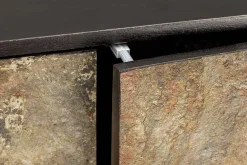 Riess-Ambiente Mehr...|Massivholzschränke > Massivholz Sideboard MOUNTAIN SOUL 175cm grau grün Naturstein Akazie schwarz