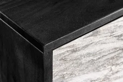 Riess-Ambiente Industrial Loft|Sideboards & Kommoden > Massivholz Sideboard MOUNTAIN SOUL 175cm weiß schwarz Akazie echter Naturstein