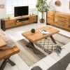 Riess-Ambiente Mehr...|Industrial Loft > Massivholz Sideboard THOR 200cm mit Schubladen natur Wildeiche geölt Metall schwarz
