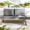 Riess-Ambiente Mehr...|Massivholz Gartenmöbel > Massivholz Sitzbank MODULAR 155-190cm grau Akazie inkl. Kissen Gartenbank klappbar