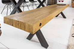 Riess-Ambiente Mehr...|Industrial Loft > Massivholz Sitzbank THOR 200cm vintage braun Pinie recycelt Industrial Design