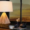 Riess-Ambiente Retro Möbel|Tischlampen > Massivholz Tischlampe DIAMOND 65cm Teak natur weiß modern handmade