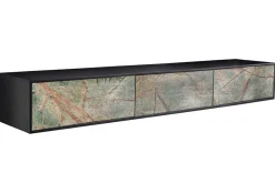 Riess-Ambiente Tv- & Lowboards|Industrial Loft > Massivholz TV Lowboard MOUNTAIN SOUL 200cm echter Naturstein Akazie schwarz hängend / stehend