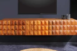 Riess-Ambiente Mehr...|Massivholzschränke > Massivholz TV Lowboard VULCANO 160cm hängend natur Mango Wohnzimmer