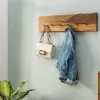 Riess-Ambiente Mehr...|Mehr... > Massivholz Wandgarderobe MAMMUT 80cm braun Sheesham stone finish 6 Kleiderhaken