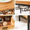 Riess-Ambiente Industrial Loft|Mehr... > Massivholz Weinregal SEVENS SEAS 120cm natur Pinienholz schwarz Metall Flaschenregal