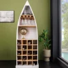 Riess-Ambiente Skandinavisch|Weinregale > Massivholz Weinregal SEVEN SEAS 180cm weiß natur Mango Flaschenregal