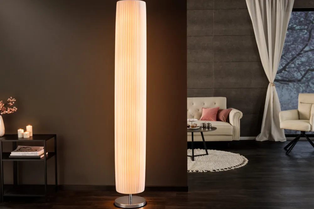 Riess-Ambiente Stehleuchten > Modern Design Stehlampe SALONE 195cm weiß Stehleuchte