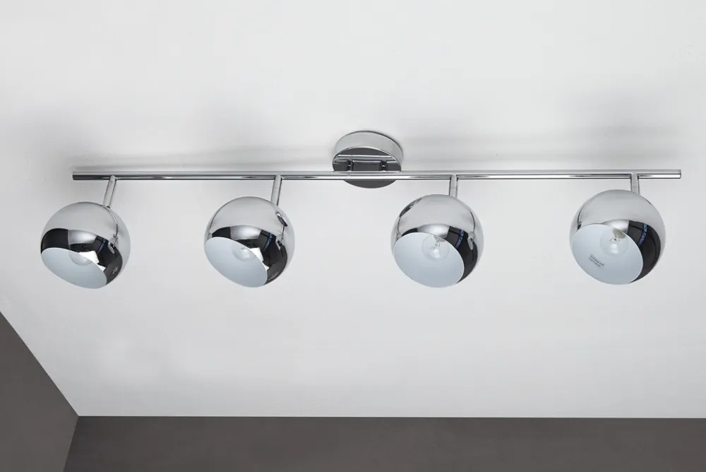 Riess-Ambiente Hängelampen > Moderne Deckenleuchte BUBBLE 105cm silber Chrom Pendelleuchte