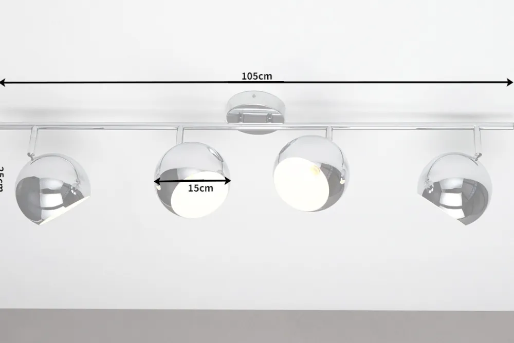 Riess-Ambiente Hängelampen > Moderne Deckenleuchte BUBBLE 105cm silber Chrom Pendelleuchte