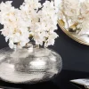 Riess-Ambiente Dekoration|Vasen > Moderne Deko Vase ABSTRACT ORIENT 35cm silber rund Metall Hammerschlag-Design