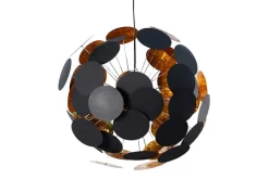 Riess-Ambiente Goldene Möbel|Hängelampen > Moderne Design Hängeleuchte INFINITY HOME 70cm schwarz gold Pendelleuchte
