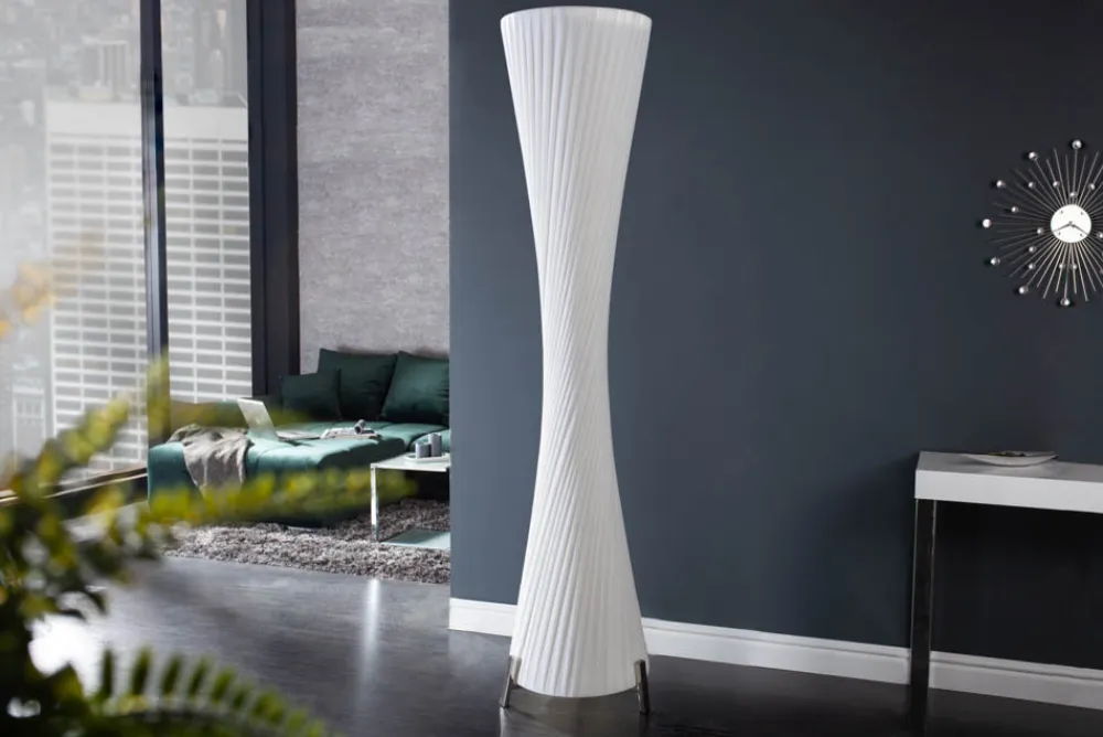 Riess-Ambiente Stehleuchten > Moderne Design Stehlampe PARIS X 160cm weiß Stehleuchte