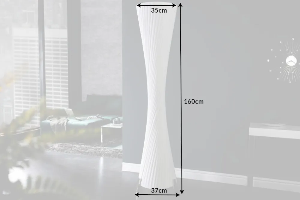 Riess-Ambiente Stehleuchten > Moderne Design Stehlampe PARIS X 160cm weiß Stehleuchte