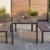 Riess-Ambiente Sitzbänke|Gartenbänke > Moderne Gartenbank DESIGNO 130cm anthrazit schwarz Aluminium wetterfest Outdoor Sitzbank