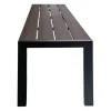 Riess-Ambiente Sitzbänke|Gartenbänke > Moderne Gartenbank DESIGNO 130cm dunkelbraun schwarz Aluminium wetterfest Outdoor Sitzbank