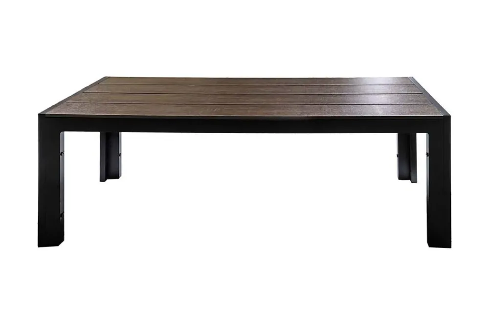Riess-Ambiente Sitzbänke|Gartenbänke > Moderne Gartenbank DESIGNO 130cm dunkelbraun schwarz Aluminium wetterfest Outdoor Sitzbank