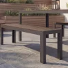 Riess-Ambiente Sitzbänke|Gartenbänke > Moderne Gartenbank DESIGNO 180cm dunkelbraun schwarz Aluminium wetterfest Outdoor Sitzbank