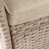 Riess-Ambiente Gartenbänke > Moderne Gartenbank PORTOFINO 140cm natur beige Polyrattan Sitzbank mit Tisch wetterfest