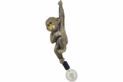 Riess-Ambiente Hängelampen > Moderne Hängelampe MONKEY 55cm gold Affen-Skulptur handmade
