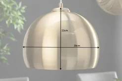 Riess-Ambiente Goldene Möbel|Hängelampen > Moderne Hängeleuchte GOLDEN BALL 30cm gold Hängelampe höhenverstellbar