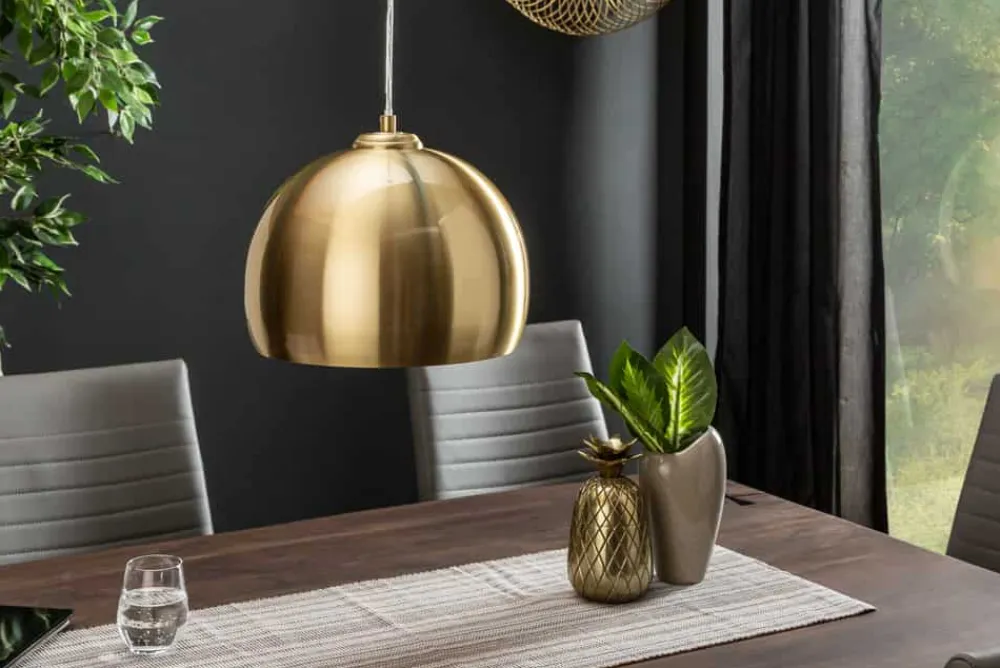 Riess-Ambiente Goldene Möbel|Hängelampen > Moderne Hängeleuchte GOLDEN BALL 30cm gold Hängelampe höhenverstellbar