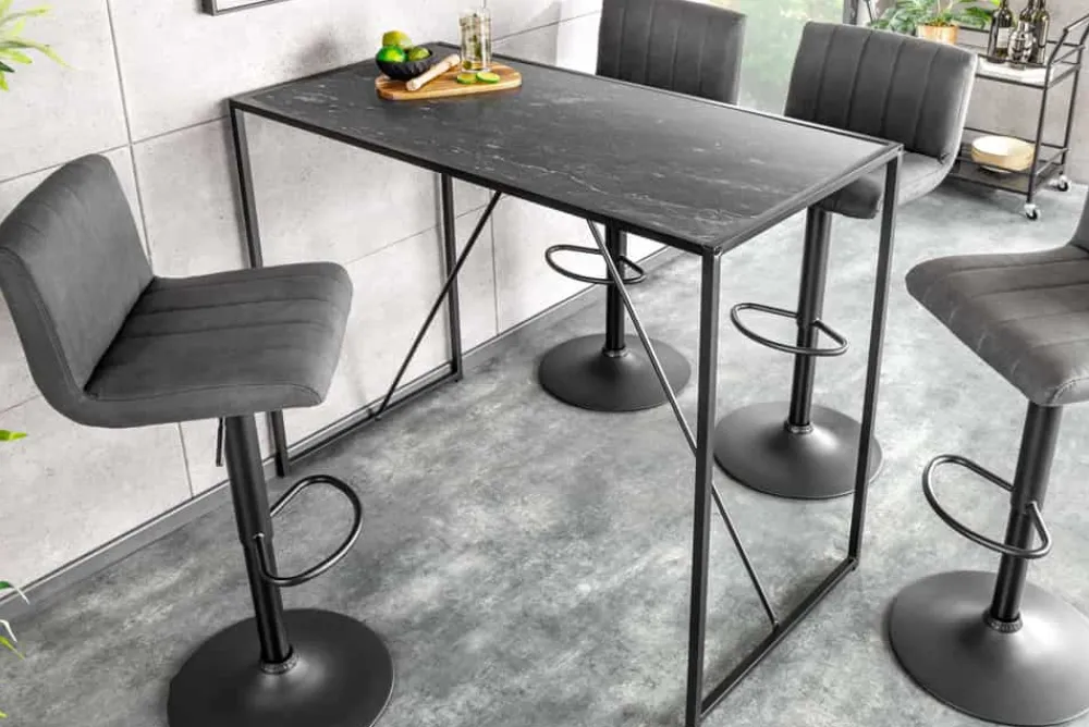 Riess-Ambiente Bartische > Moderner Bartisch SLIM LINE 120cm graphit Metall Tresen Stehtisch